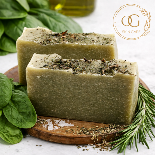 Rosemary Spinach Bar Soap for Oily & Acne-Prone Skin